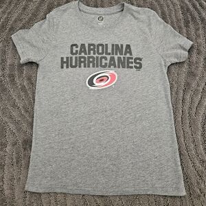 Carolina Hurricanes NHL grey short sleeve t shirt Boys  6/7 small